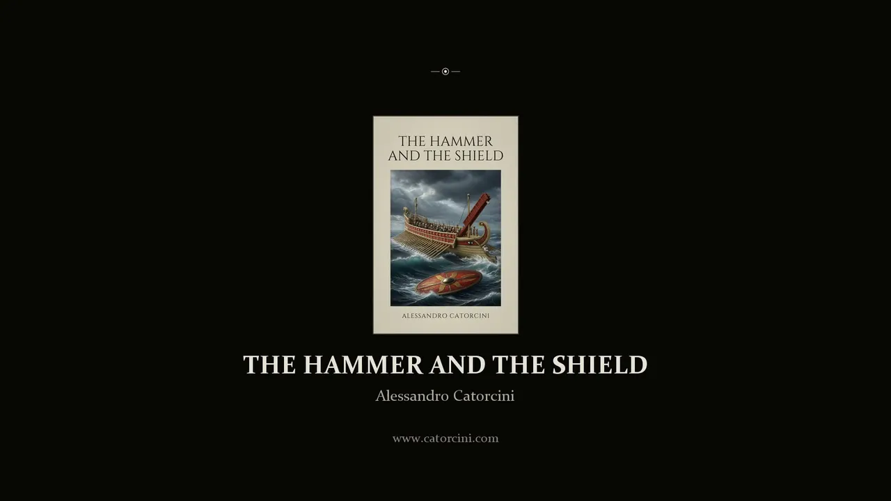 The Hammer and the Shield by Alessandro Catorcini, trailer end card